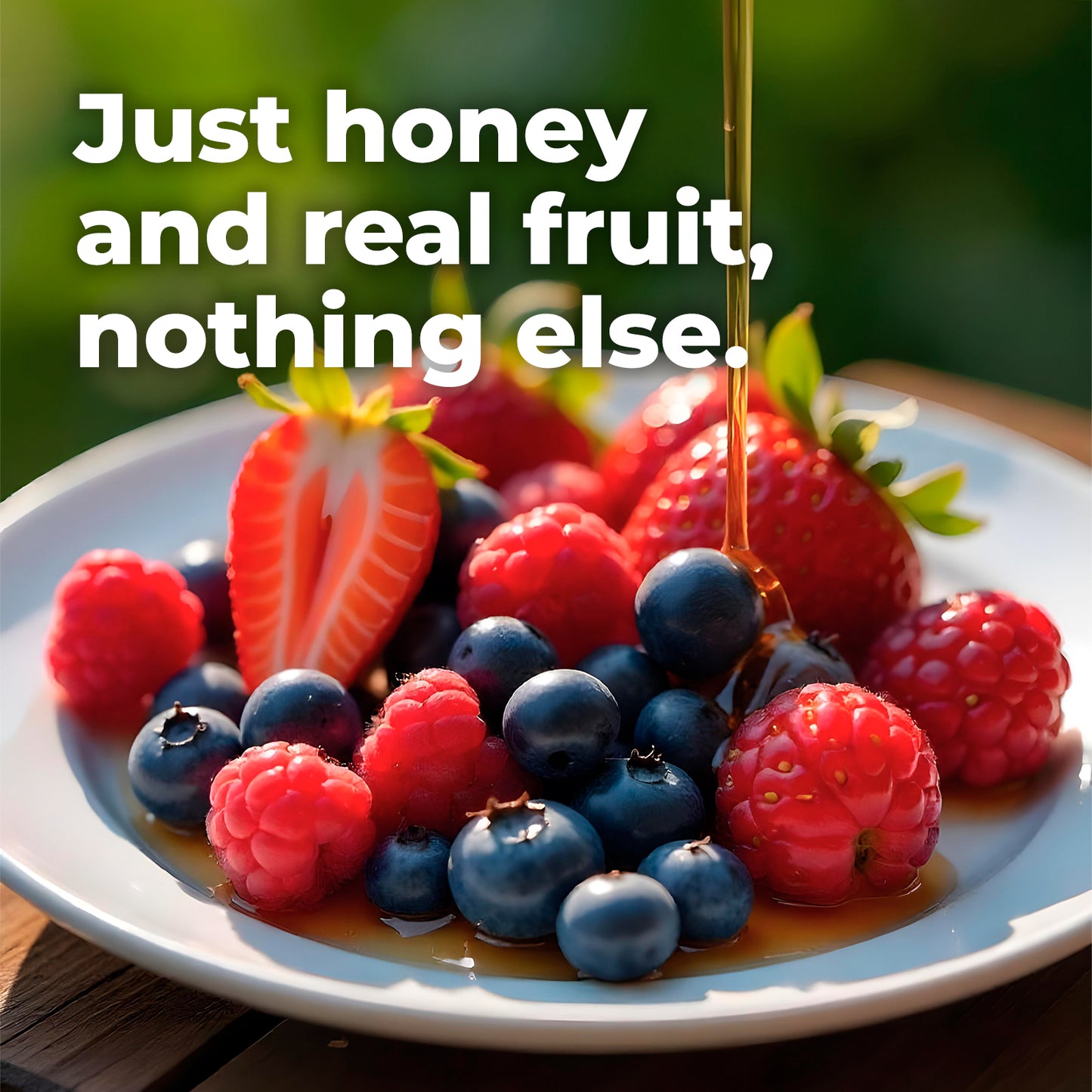 Honey compound with Strawberry and Blackberry - No Sugars or Additives 17.6 oz